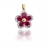 Pendentif or rubis et diamant