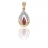 PENDENTIF OR RUBIS ET DIAMANT
