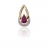 PENDENTIF OR RUBIS ET DIAMANT