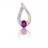 PENDENTIF OR RUBIS ET DIAMANT