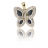 Pendentif papillon en or avec diamants et saphirs