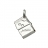 Pendentif petit livre 'je t'aime' ar