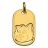 Pendentif plaque gi enfant tête de chat pl.or