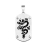 Pendentif plaque GI et motif dragon chinois en acier