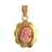Pendentif plaqué or camé rose ovale