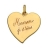 Pendentif plaqué or coeur gravé maman je t'aime