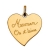 Pendentif plaqué or coeur grave 'maman on t'aime'