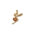 Pendentif plaqué or elfe boule ambre