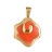 Pendentif plaqué or et résine motif<a title='composition florale pour la saint-valentin' href='http://www.familyby.com/boutiques/detailCategorie/4211' style='text-decoration:none; color:#333'><strong> fleur</strong></a>