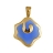 Pendentif plaqué or et résine motif<a title='composition florale pour la saint-valentin' href='http://www.familyby.com/boutiques/detailCategorie/4211' style='text-decoration:none; color:#333'><strong> fleur</strong></a> bleue