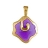 Pendentif plaqué or et résine motif<a title='composition florale pour la saint-valentin' href='http://www.familyby.com/boutiques/detailCategorie/4211' style='text-decoration:none; color:#333'><strong> fleur</strong></a> mauve