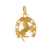 Pendentif plaqué or fer à cheval avec cheval cabré