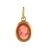 Pendentif plaqué or ovale pt modele Camée rose