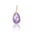 Pendentif poire or et oxyde violet