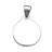 Pendentif rond lisse 22mm argent