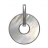 Pendentif rond nacre blanche argent