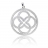 Pendentif rosace argent et oxyde