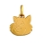 Pendentif tête de chat pl.or