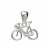 Pendentif vélo de course argent