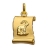 Pendentif zodiaque parchemin capricorne plaqué or