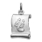 Pendentif zodiaque parchemin scorpion argent rhodié