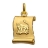 Pendentif zodiaque parchemin taureau plaqué or