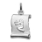 Pendentif zodiaque parchemin vierge argent rhodié