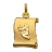 Pendentif zodiaque parchemin vierge plaqué or