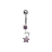 Piercing nombril etoile violet