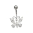 Piercing nombril papillon oxyde