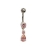 Piercing nombril pierres rose