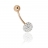 Piercing or nombril boule oxydes