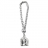 Porte clefs casque pompier argent