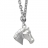 Porte clefs tête de cheval argent massif