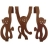 Porte-manteau design Monkey marron