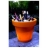 Pot lumineux Bloom orange 40 cm