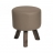 Pouf design Taupe 3 pieds