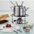 Rösle Rösle - Set à fondue 16cm, demi-traiteur, cercle pour fondue, réchaud, cartouche, 8 fourchettes