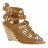 Sandales Talons GUESS Oblated Veau Femme Cognac