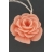 Sautoir argenté Fleur rose