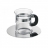 Set de 4 tasses expresso verre et inox