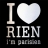 Sticker design I love rien... argent