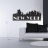 Sticker design Toits de NEW YORK Couleur Noir Matière Vinyle