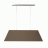 Suspension Nocturne Rectangulaire Taupe avec diffuseur
