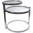 Table basse design verre double plateau