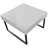 Table basse laquée Steel White Cube Gloss