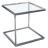 Table d'appoint design Losa Couleur Chrome Matière Verre/Métal