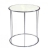 Table d'appoint design Round White Couleur Blanc Matière Verre