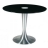 Table repas ronde design Ellys noire Couleur Noir Matière Verre