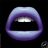 Tableau design Lips 3D PURPLE LIGHT 50 cm